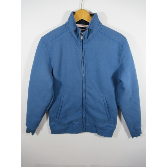 Lands' End Other - Lands' End Serious Sweats Full Zip Sweatshirt Men Small Blue Mockneck
